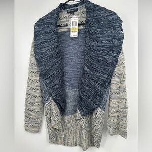 INC International Concepts MEDIUM Open Front Cardigan Sweater Rounded Hem $89